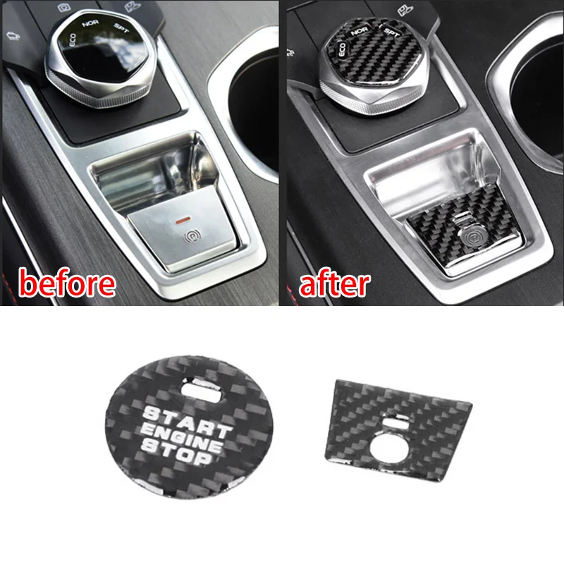 Carbon Pattern for Changan CS55 PLUS 2023 Control Key Decorative Sticker Air Conditioning Knob Cs55plus 2024