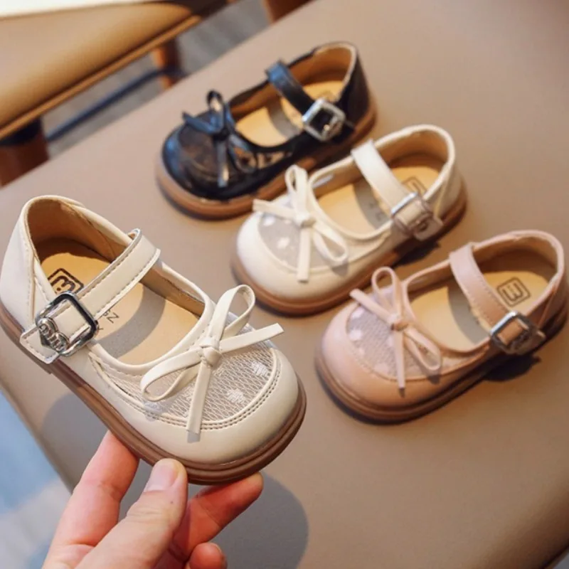

Summer Girls Leather Shoe 2026 New Korean Version Mesh Breatha Girl Single Shoe Fashion Princess Comforta Dress Party Sandal