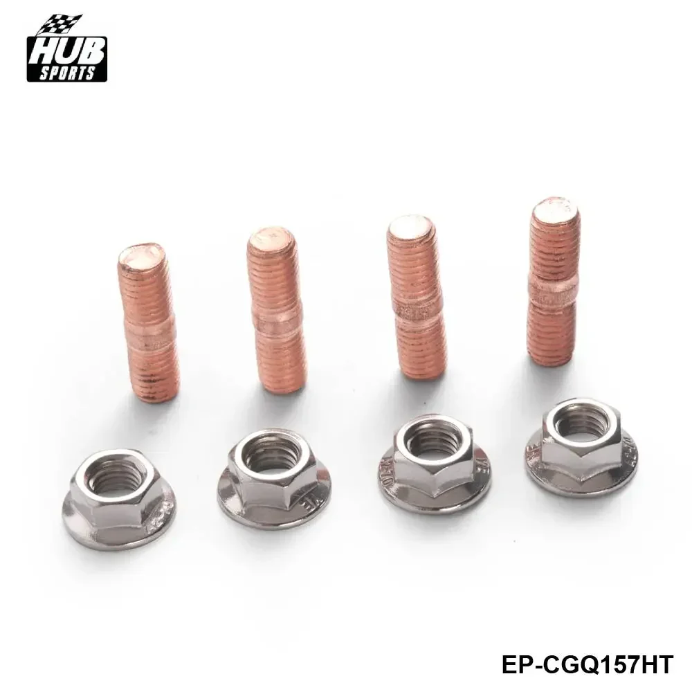 Car Racing M10 x 1.50  Threaded Turbo Studs Kit Flange Nuts For T3 T4 T6 Turbocharge Set of 4 HU-CGQ157HT