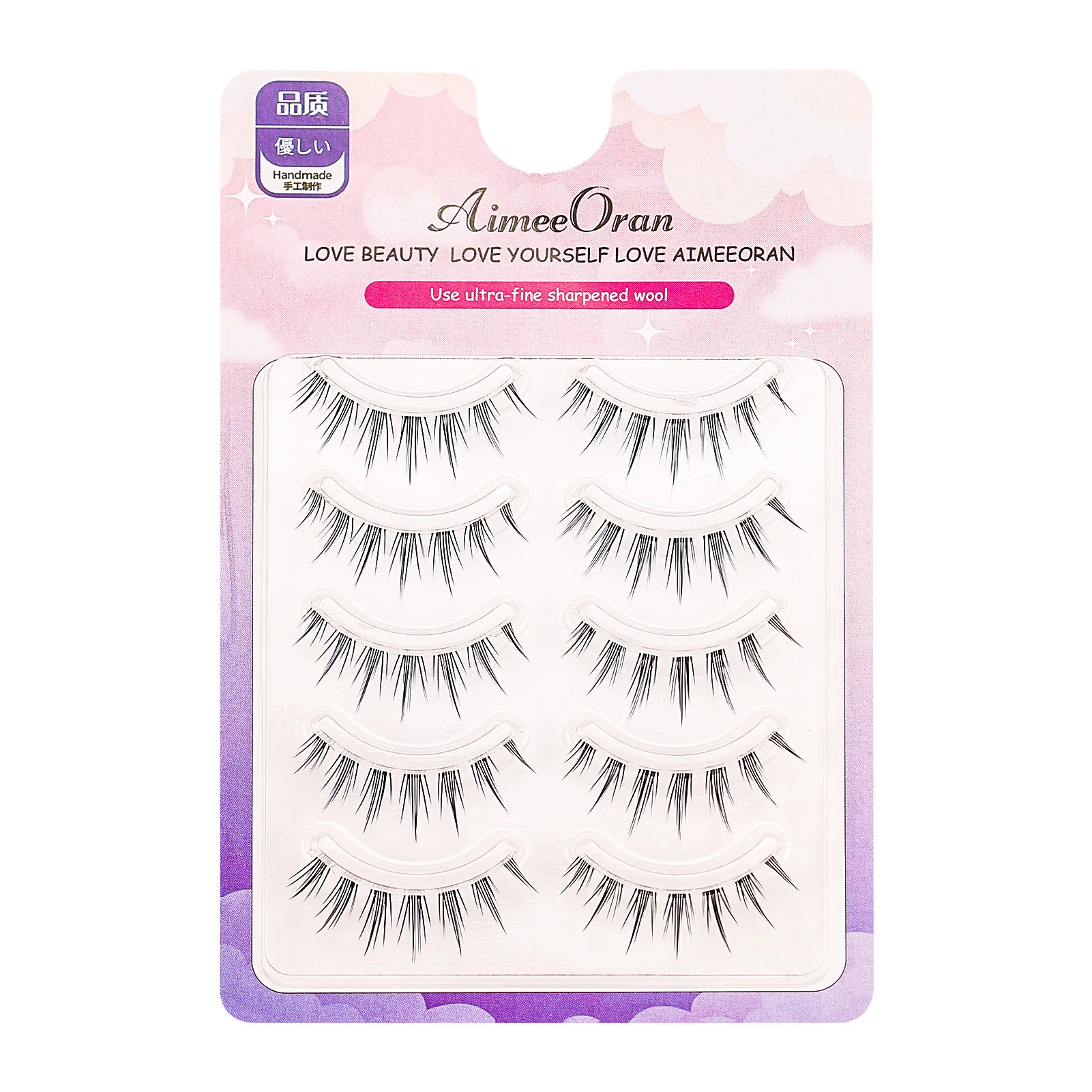 Daily Student Simulation False Eyelashes Soft Non Irritation Fluffy Eyes Lashes for Daily Working or Stage Makeup