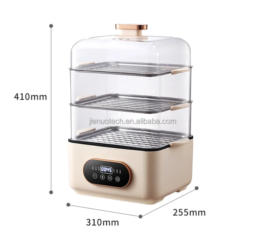 Transparent Multi-functional Intelligent Electric Steamer Large Capacity Three-Layer Kitchenware for Household Use