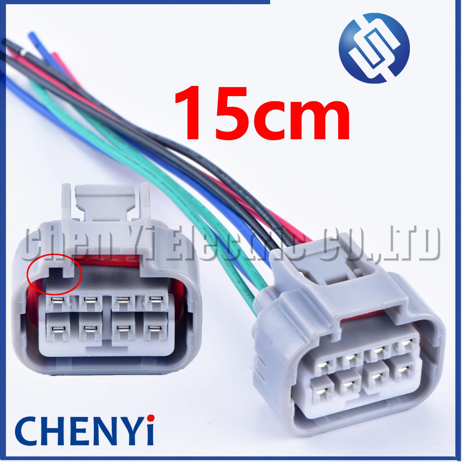 8 Pin Waterproof Connector Car Headlight Cable Socket Light Lamp