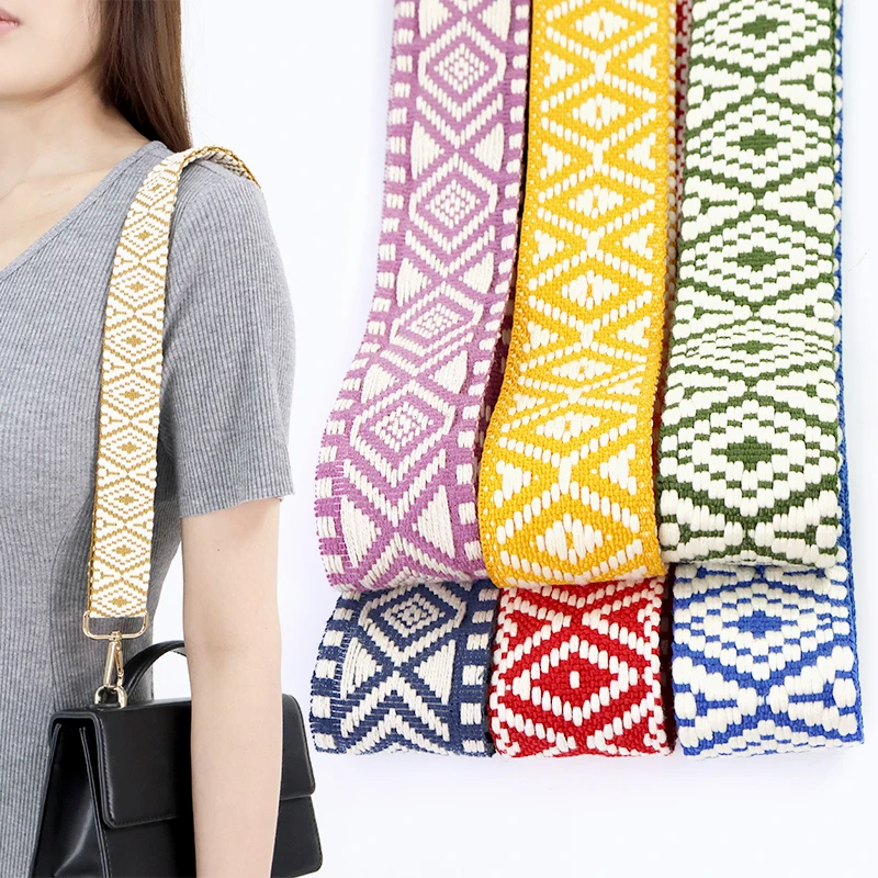 

3/5/10M 38mm Jacquard Webbing Bands for Bag Straps Clothes Belts Cotton Ribbon Tapes Colored Braid Tape DIY Sewing Accessories