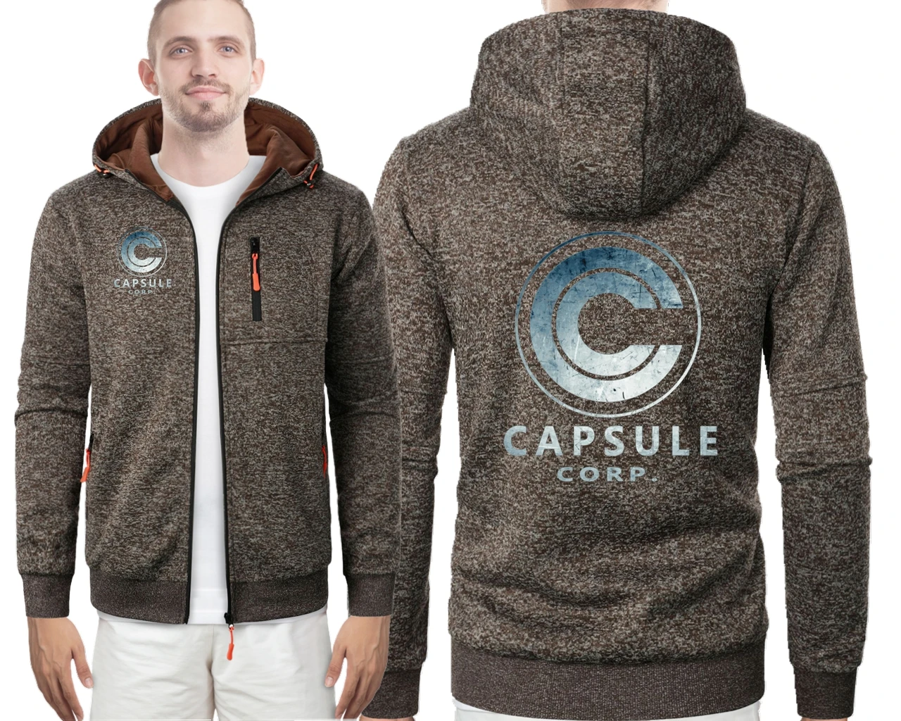 Аниме Capsule Corp Super Goku Спортивная повседневная толстовка Кардиган Куртки с капюшоном Толстовки Бейсбольная Фото №3