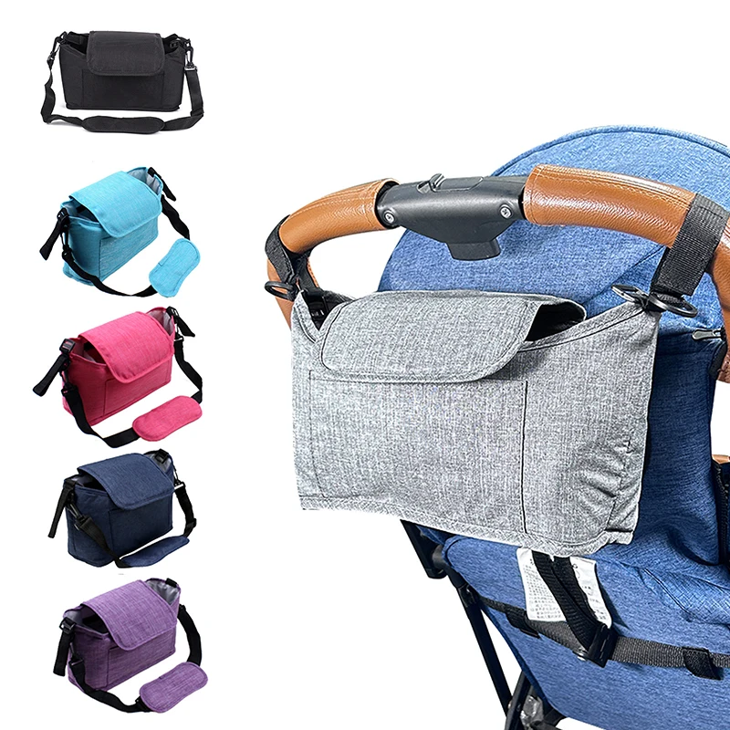 Diaper Bag Baby Stroller Hanging Bag Large Capacity Stroller Storage Bag Women Crossbody Mommy Bag With Portable Tote Bag