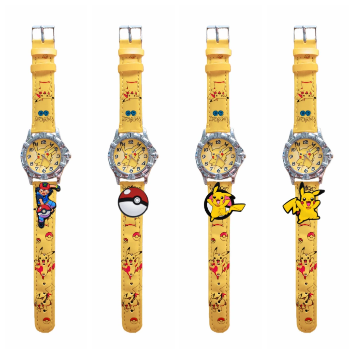 Pokemon Pocket Monster Pikachu Anime Uhr Cartoon Quarz Armbanduhren für Jungen Mädchen Stilvolle Accessoires Kinder Geburtstagsgeschenke