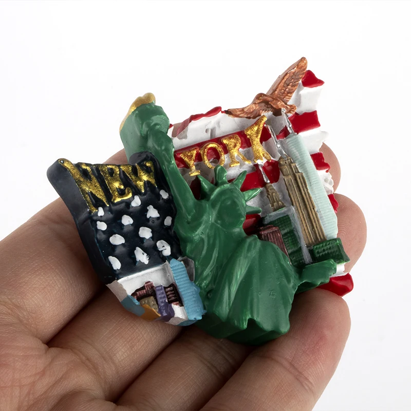 The United States 3d refrigerator sticker travel collection souvenir New York fridge magnets Times Square Statue of Liberty shap