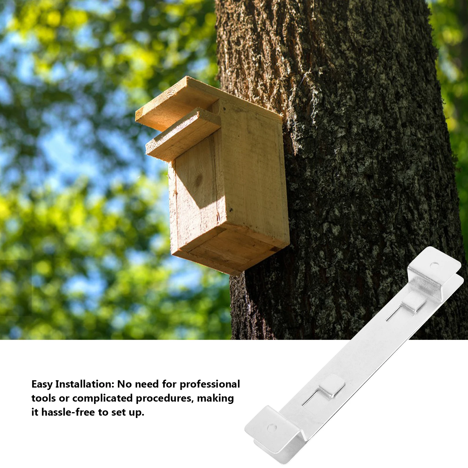 

1 Set House Bracket Sturdy Easy Installation Durable Steel Versatile Compatibility Outdoor Box Fixer Hanging Nest HangerBracket