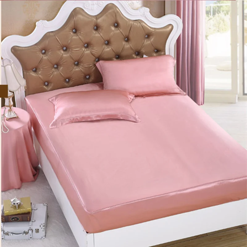 1pc Fitted Sheet Deep 25cm 100% Mulberry Silk 22MM Mattress Protector Solid Color Multi Size