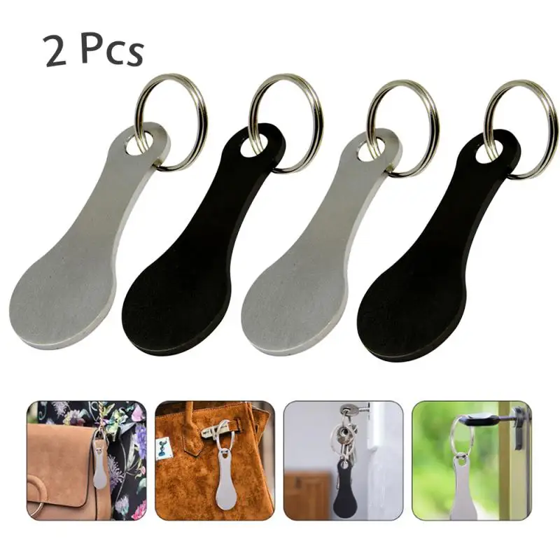 1/2Pcs Cart Shopping Token Trolley Key Keychain Coin Quarter Grocery Supermarket Holder Keyring Metal Ring Change Unlock Coins