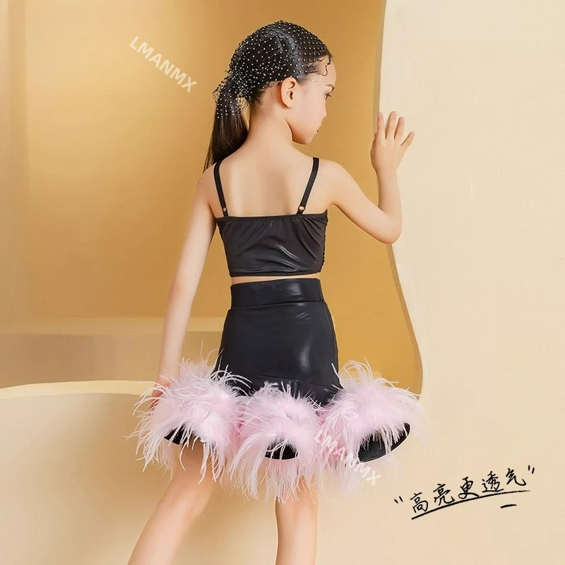 ชุดเต้นรำมูลาดินนกกระจอกเทศคุณภาพสูง เนื้อผ้ามันเงา ยืดหยุ่นพิเศษ สำหรับฝึกซ้อมและเรียนเต้น