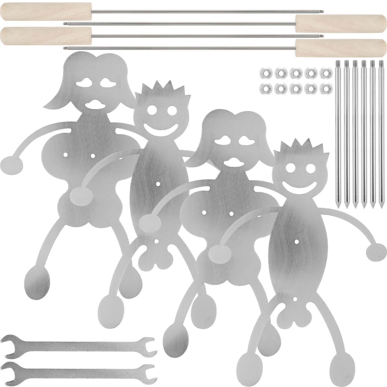 

Funny Women Men Shaped Barbecue Forks Stainless Steel Hot Dog and Marshmallow Roasting Sticks Metal Craft Skewer Stick Barbecue