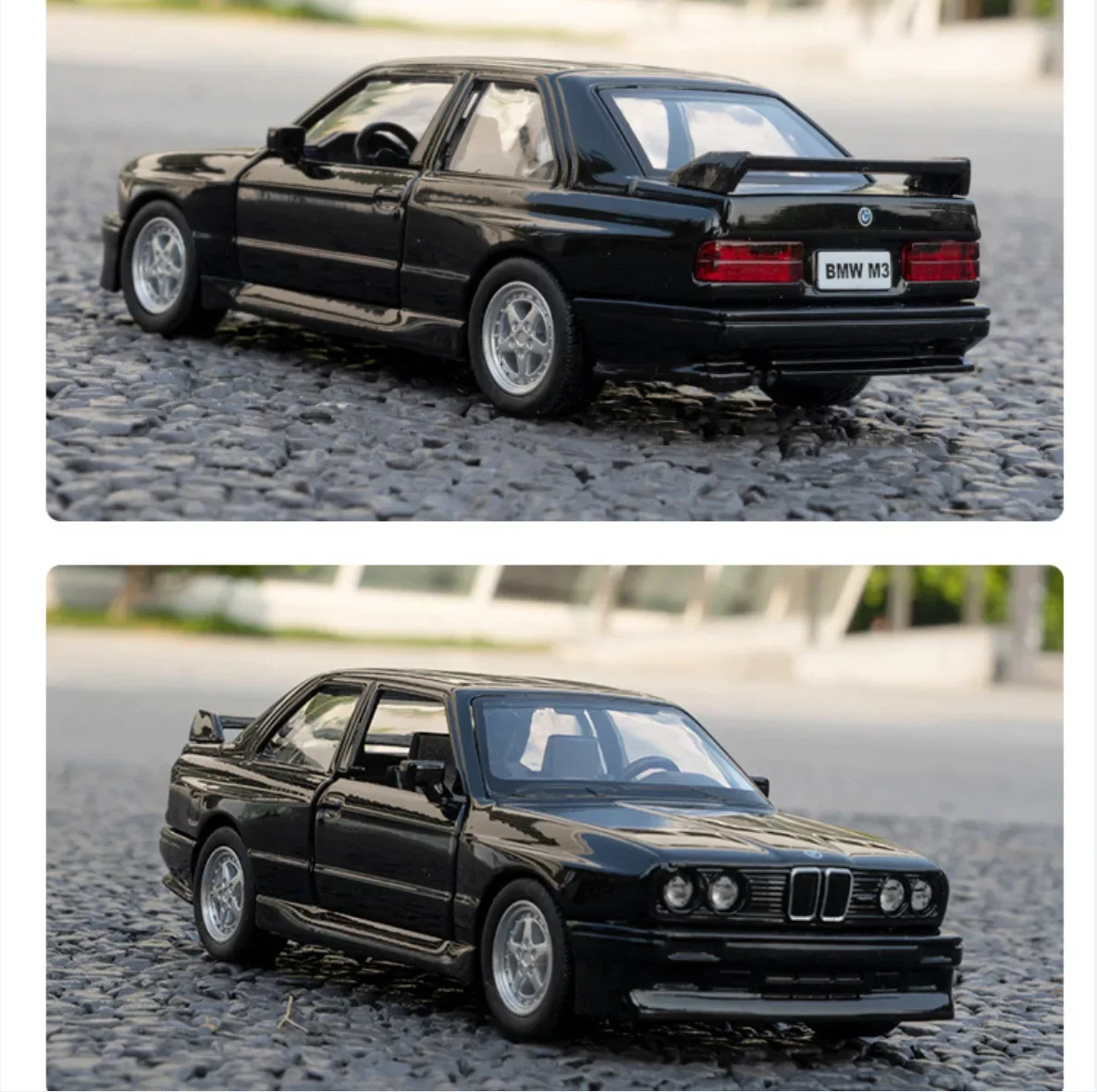 BMW M3 1987 Modelo De Carro De Liga, Metal Diecasts Veículos De Brinquedo, Autêntico Requintado, Interior Pull Back, 2 Portas Abertas Crianças Presente, 1:36