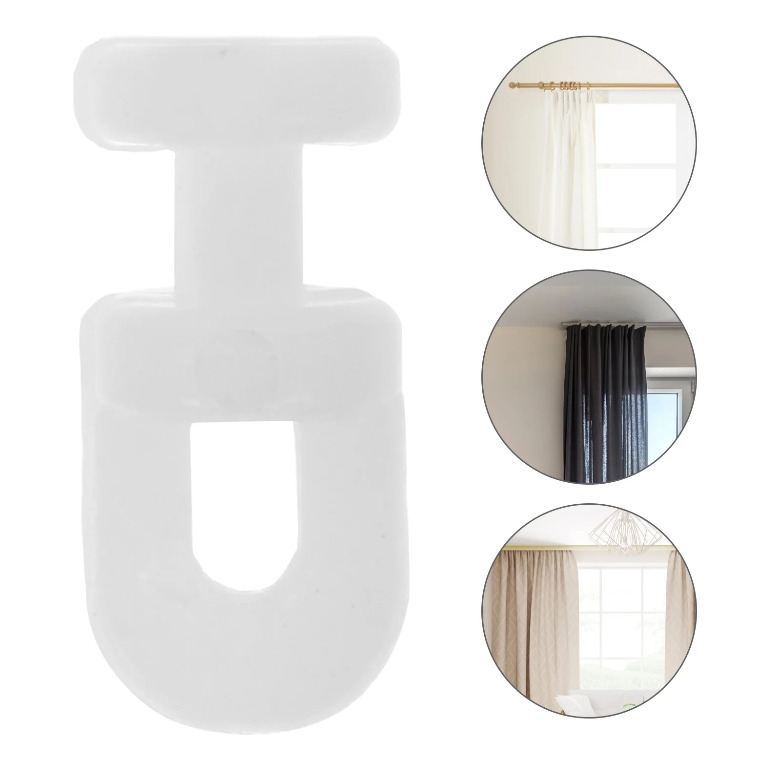 

200 Pcs Curtain Buckle Pulley Roller Curtains Music Track Clips Plastic Rollers