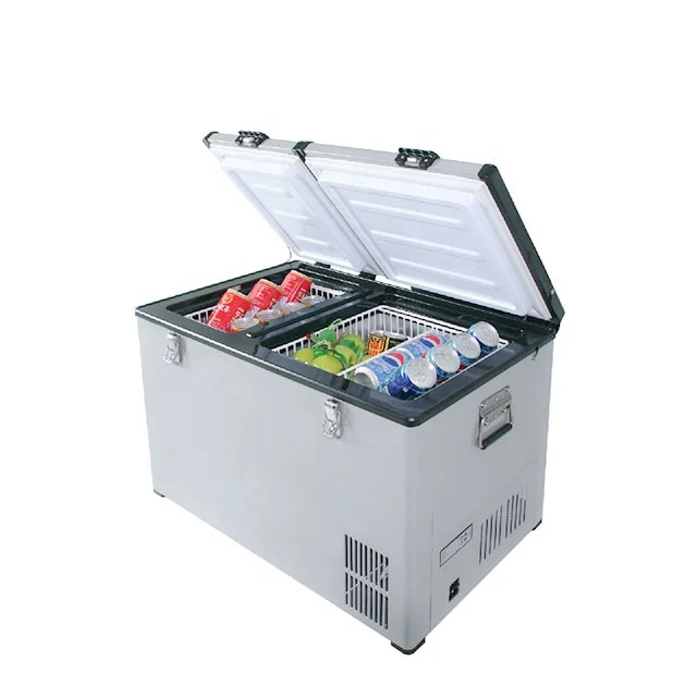 Car Fridge Car Freezer with Baskets and Dual Zone for Outdoor Use/Recreational Vehicle 85L Camping Freezer