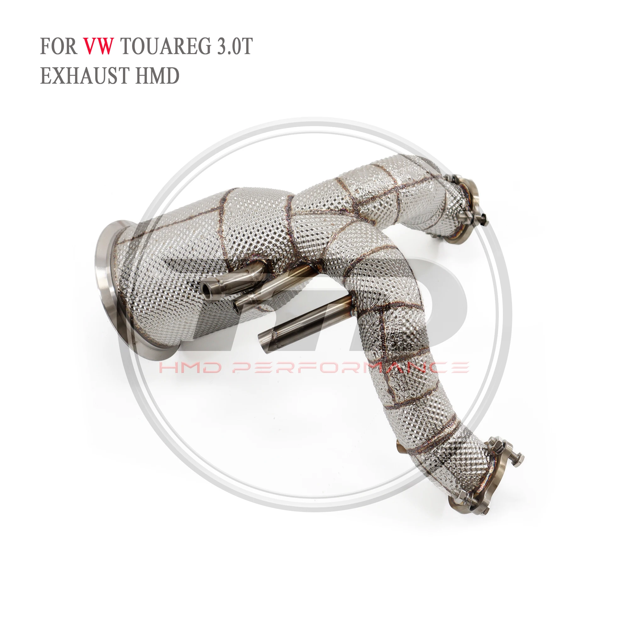 for Volkswagen Touareg 3.0T HMD Exhaust System High Flow Performance Downpipe  With Heat Shield Racing Pipe