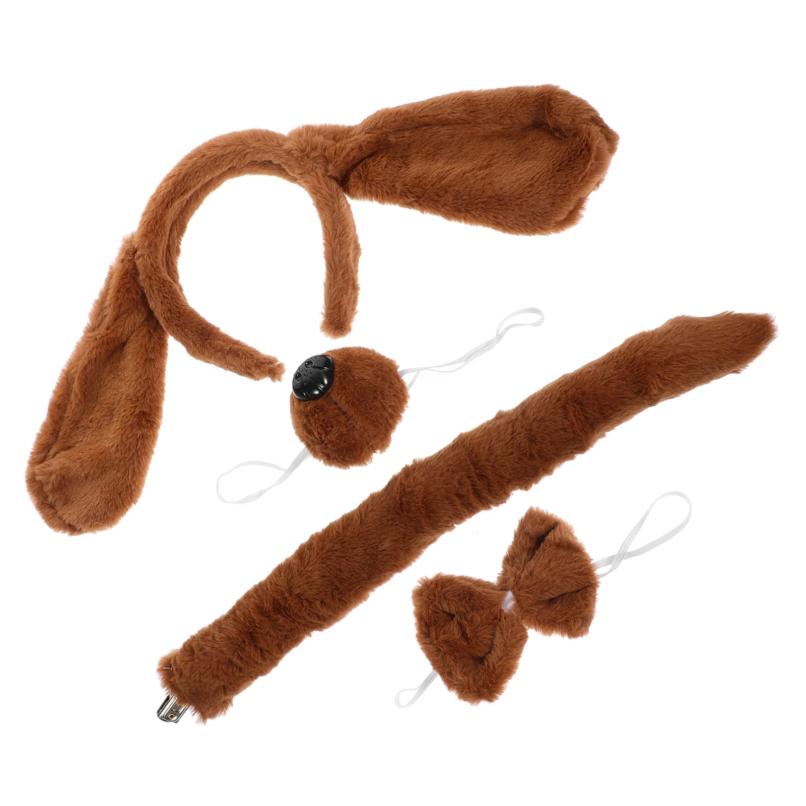 الحيوان تأثيري مجموعة كلب زي عدة آذان عقال ربطة الذيل الدعامة كلب زي مجموعة لوازم هالوين تأثيري