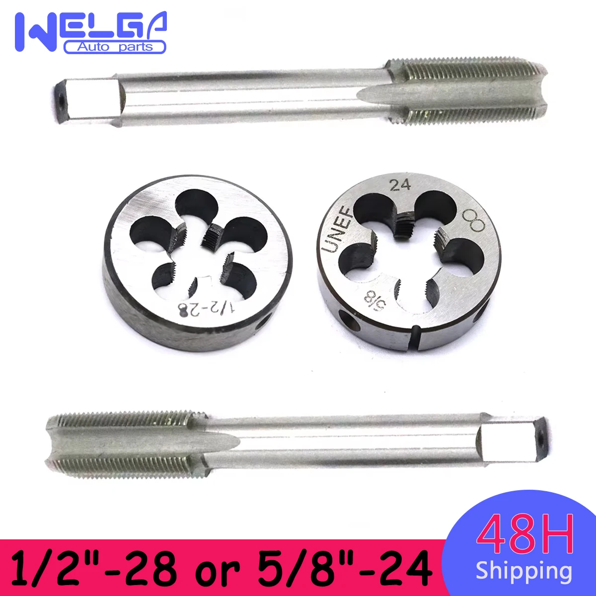 

New Set of 1/2"-28 Gunsmithing Tap + Die Set (1/2" X 28) For 9mm, 223, 5.56, 22LR 1/2x28 Tap + 1/2x28 Die Right Hand Thread Die