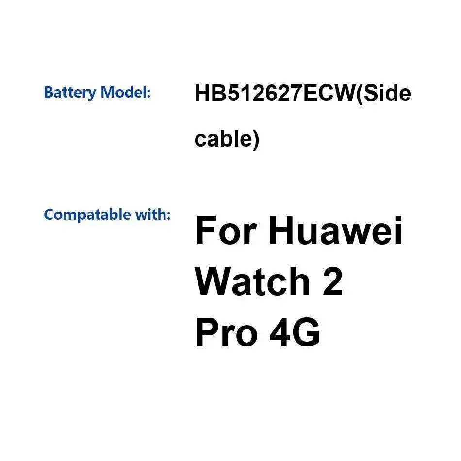 

HB512627ECW Боковой кабель для часов Huawei 2 Pro 4G Высокоэффективный 420 мАч
