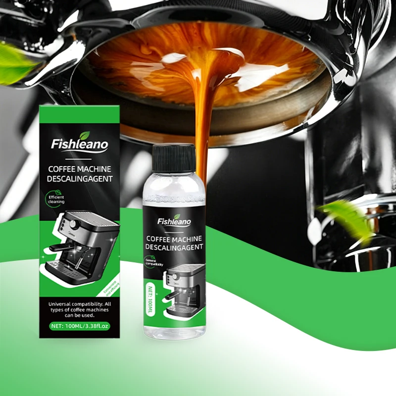 Fishleano Coffee Machine Descaler 100ml Universal Descaling Agent for Espresso Machines Kettles