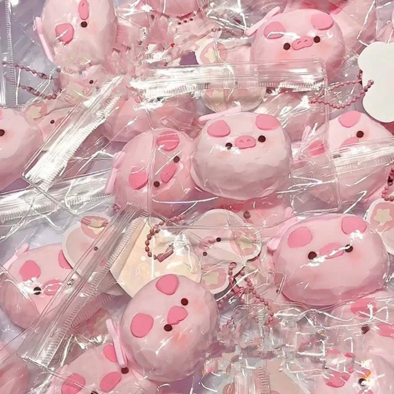 Juguete Sensorial de Cerdo Rosa Adorable, Blandito y Pegajoso de Levantamiento Lento, Suave para Apretar, Alivia el Estrés y la Ansiedad