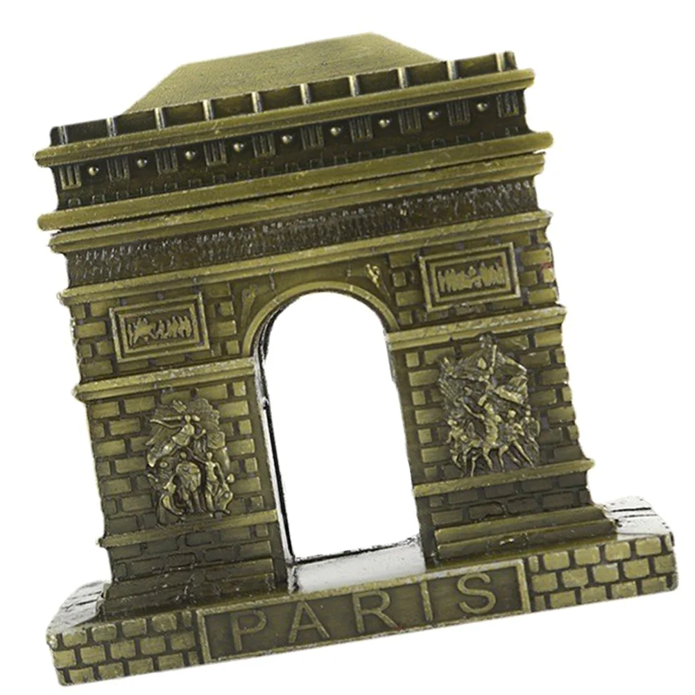 

Triumphal Arch Model Bar Decor Decoration Crafts Vintage Metal Building Ornaments Figurine Table Home Decorative