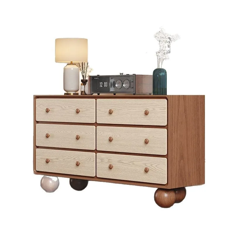 

Medieval style solid wood chest of drawers living room wall standing cabinet chest of drawers