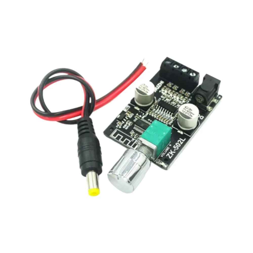 2pcs Mini Bluetooth 50 Digital Amplifier Board 20W 50W x2 Adjustable Power with Knob Volume Control Switch 502L