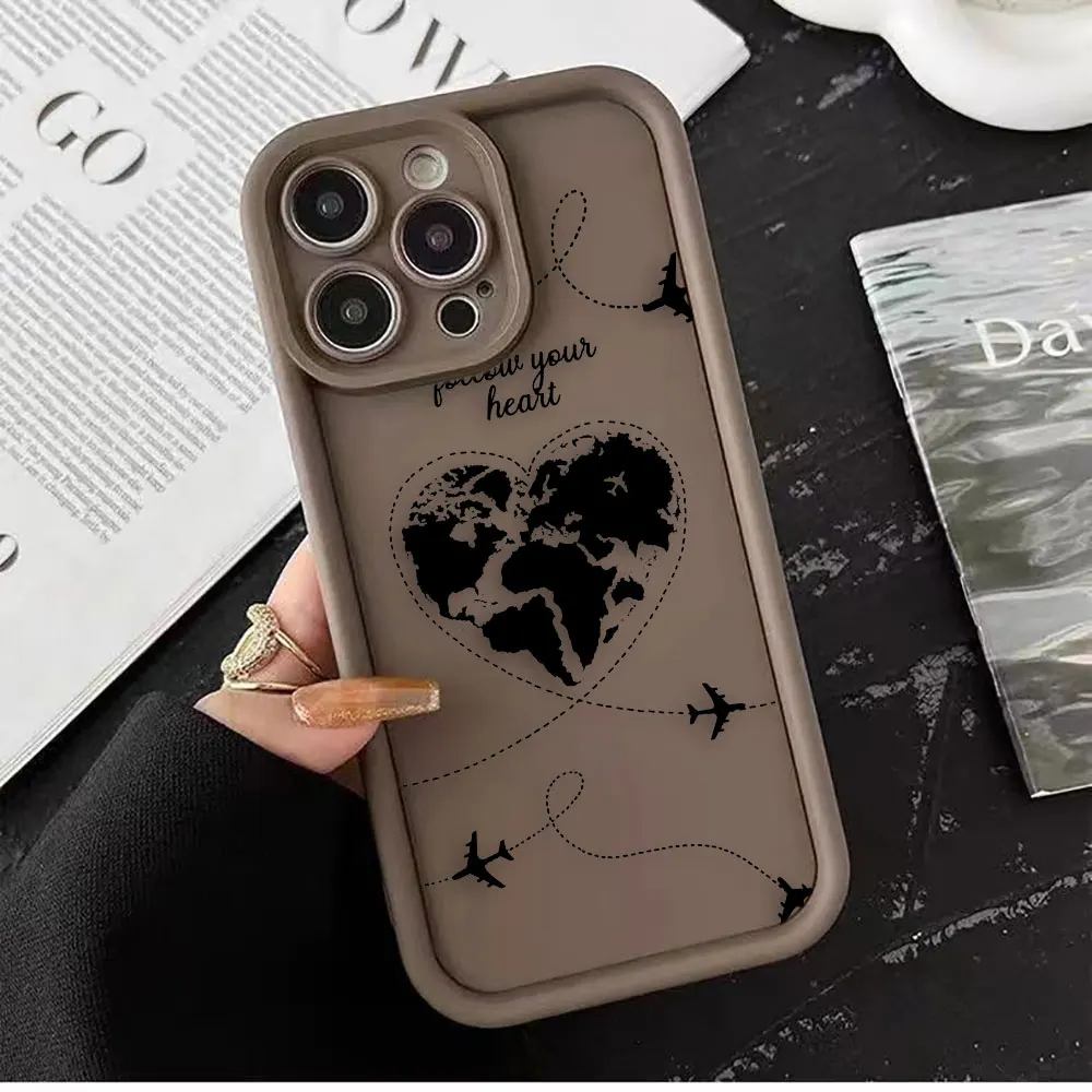 

Planes World Map Travel Phone Case For Xiaomi POCO X8 F8 F7 ULTRA F5 F4 F3 C40 M6 M7 X3 X4 GT X5 X6 X7 PRO DIY Shell Case Cover