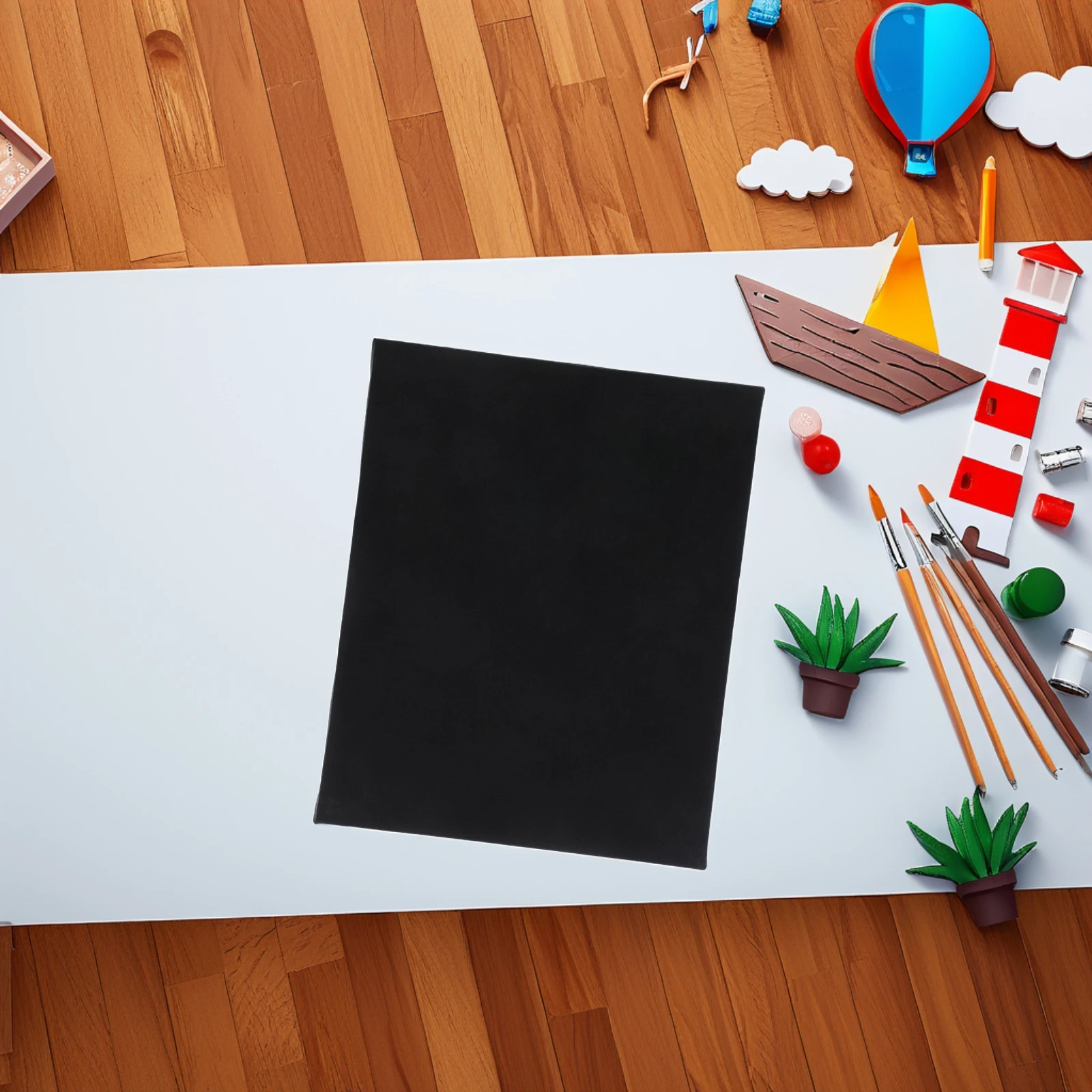 

Black Canvas Cotton Panel Boards Stretched 30Cm Smooth Surface for Acrylic Oil Watercolor Painting Art Supplies for DIY