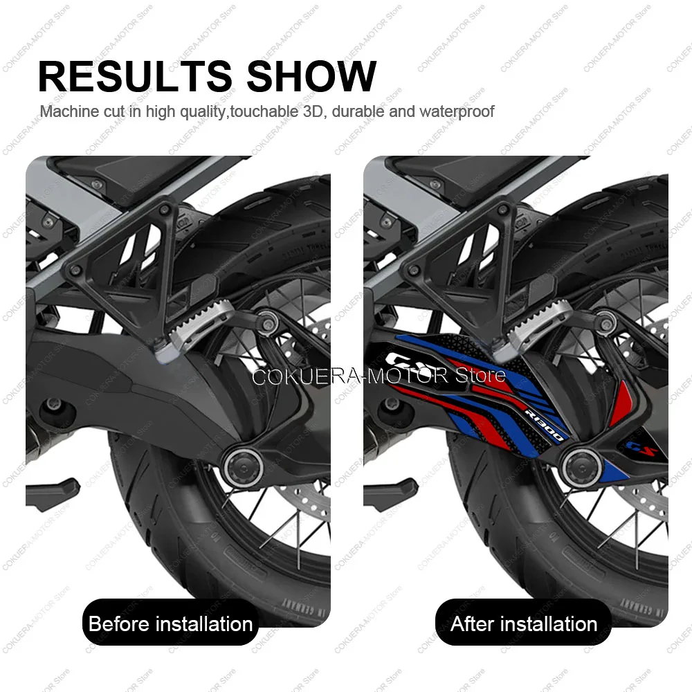 ل R1300GS R 1300 GS Adventure 2025 خزان للدراجة النارية وسادة ملصق سلسلة حافة غطاء حماية ملصق الشارات عدة