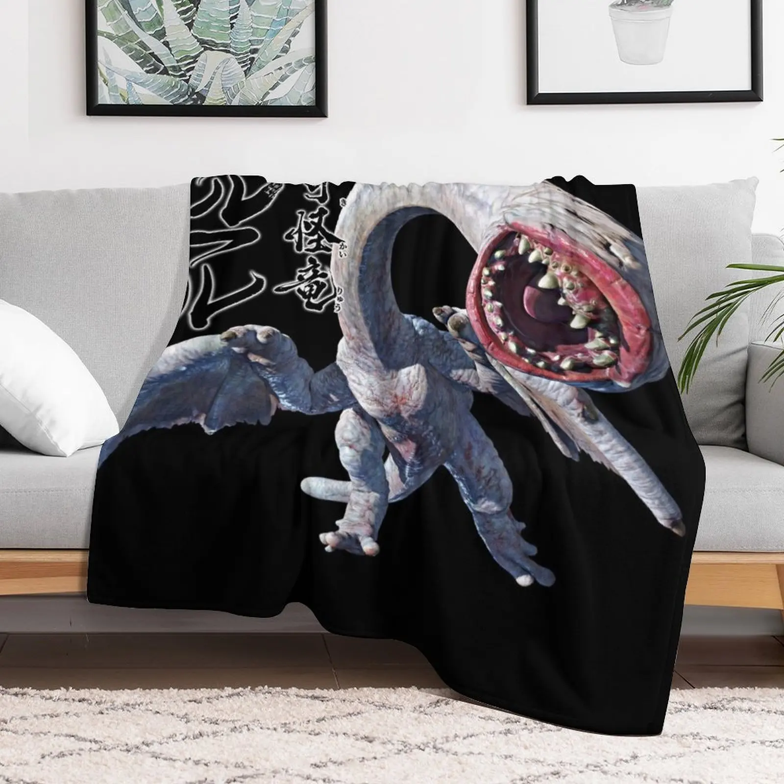 Khezu The Blank Bizzare Wyvern Throw Blanket Cozy Throw Blanket Birthday Gift for Him Her