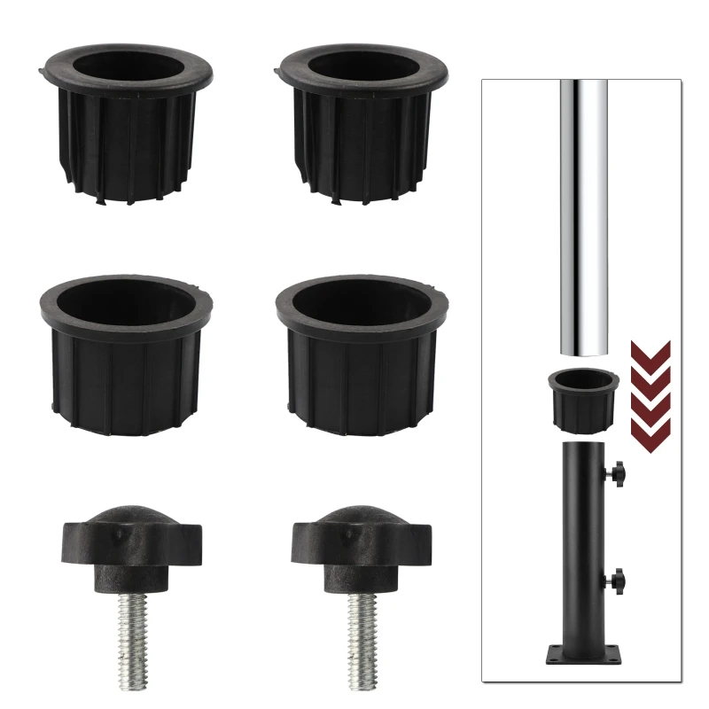 Parasol Base Support Hole Ring Plug Cover Patio Umbrella Stand Replacement- 6pcs 45BE