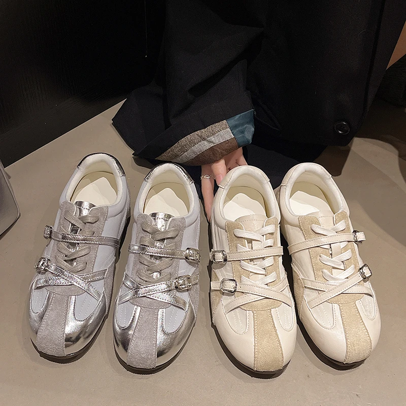 Zapatillas de deporte informales antideslizantes, cómodas y versátiles, con aumento de altura, primavera 2026, para mujer