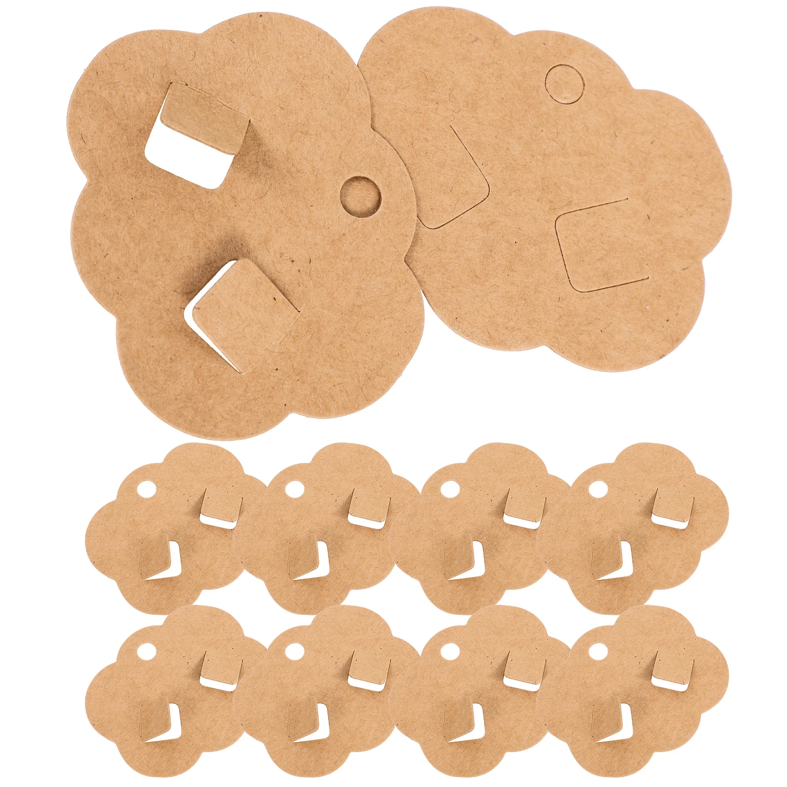 

100 Pcs Cards 6x5cm Brown Blank Jewelry Display Jewelry Display Cards for Hair Clips Bow Earrings Necklace Packaging