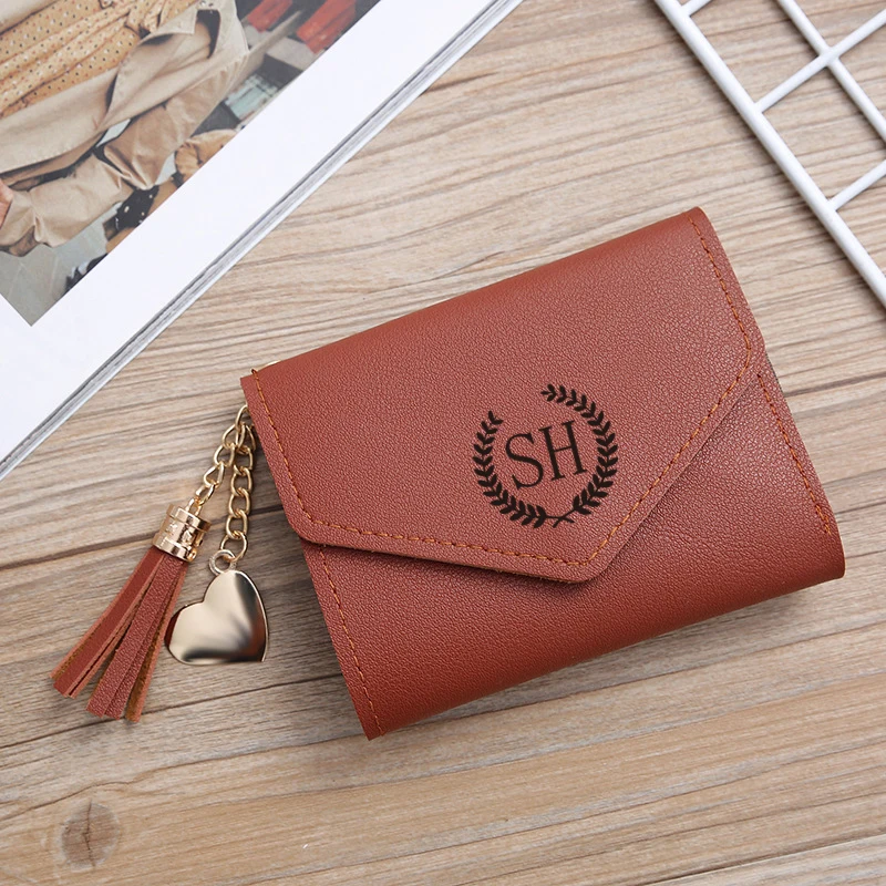 

Personalized Women's Wallet New Leather Travel Wallet Card Bag Bridesmaid Bridal Party Engraving Wedding Gift For Her