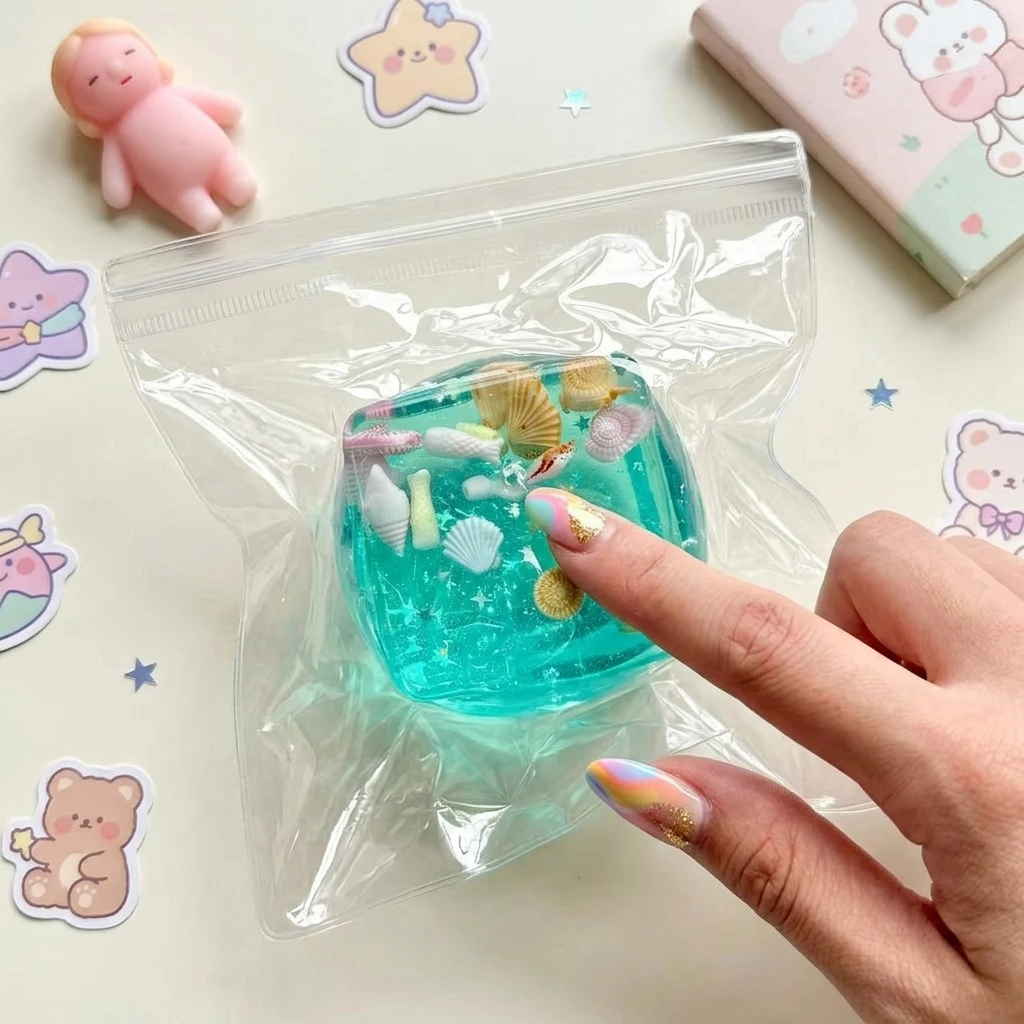 

World Squishy Toy Soft TPR Squeeze Toy with Marine Animal Fillers Anti-Stress Fidget Sequins Stress Relief Fidget Toy