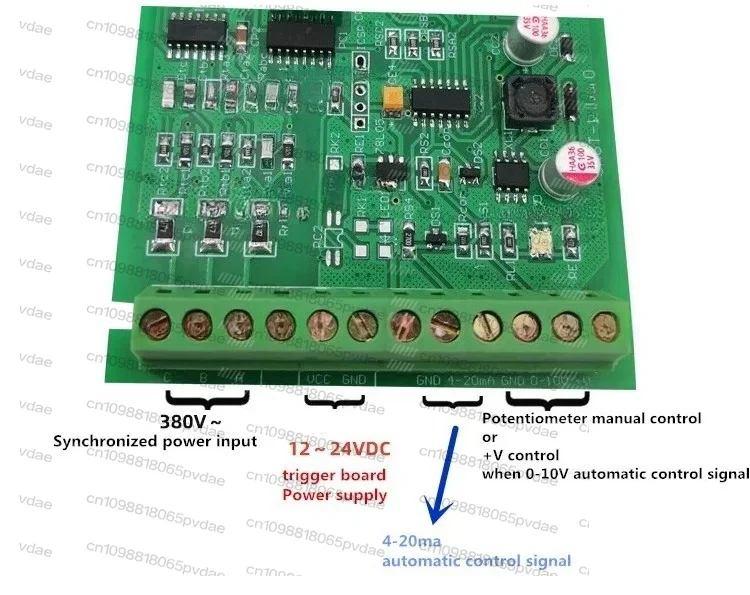 Open-loop Three-phase AC Thyristor Thyristor Phase Shift Trigger Control Board Driver Voltage Regulating Board Circuit Board