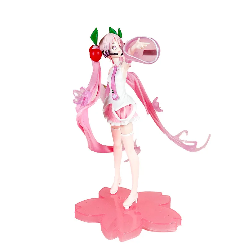 Аниме Хацунэ Мику фигурка розовая модель Сакура коллекция игрушек фигурка ПВХ кукла настольное украшение подарок