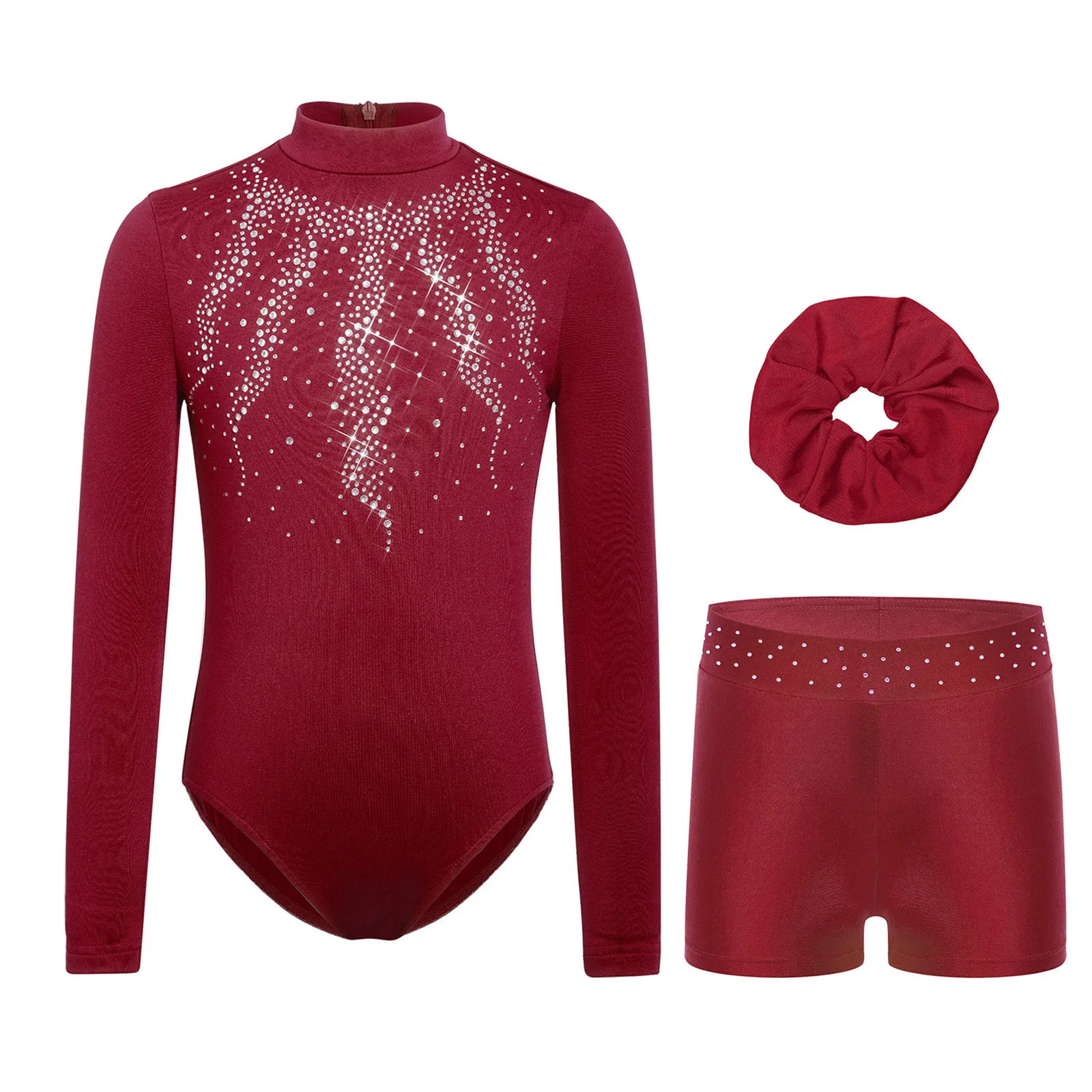 

Children's Yoga Dance Jumpsuit Teens Skating Costume Rhythmic Gymnastics Bodysuit Kids Girls Tulle Skirted Tutu Ballet Leotard