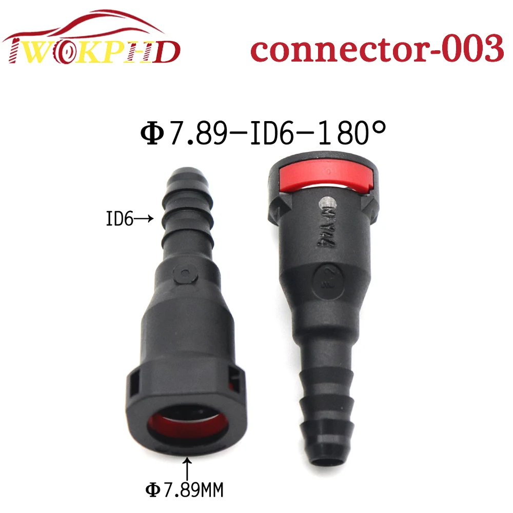 7.89mm 7.89 ID6 8x6 Fuel Line Quick Female Fittings 5/16 Fuel Pipe Fittings Auto Plastic Connector Nylon Connector 2pcs