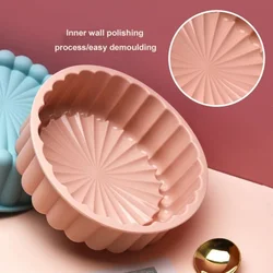 Round silicone cake pan, non-stick silicone cake mold suitable for cheesecake, chocolate cake, rainbow cake, strawberry shortcak