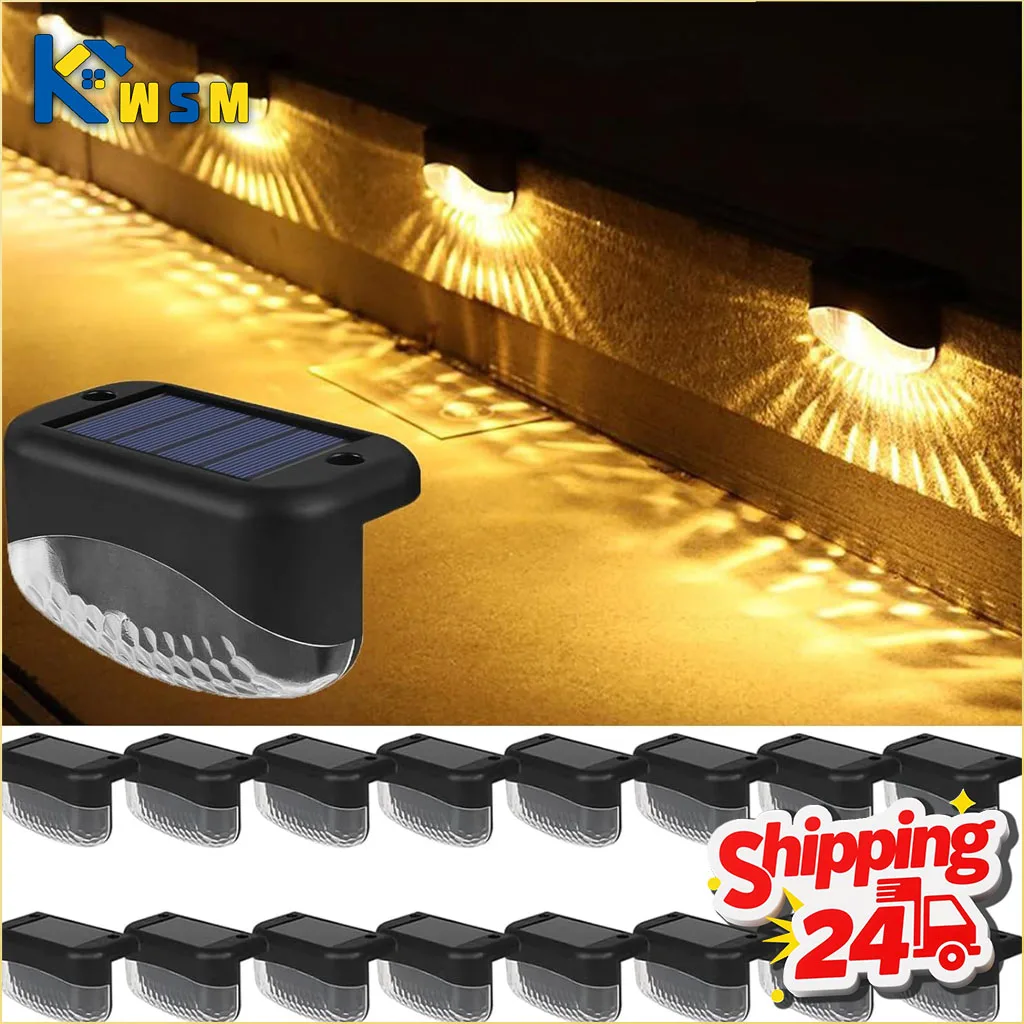 

Солнечные садовые светильники, водонепроницаемые, встраиваемые, светодиодные, для наружного освещения сада, дорожек, лестниц и ландшафта