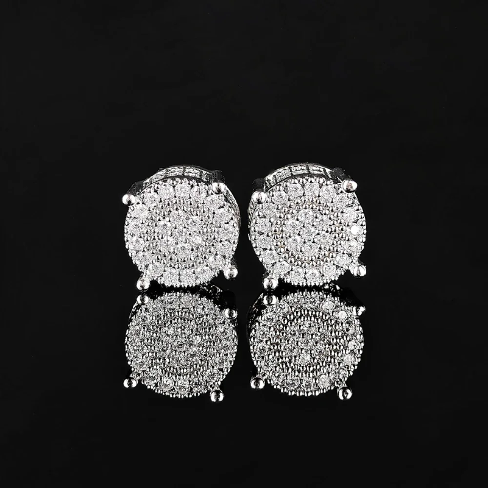 Moonso Trendy Gold Silver Color Halo Engagement Stud Earrings for Women Party Gift Jewelry Wholesale E6097 image 2