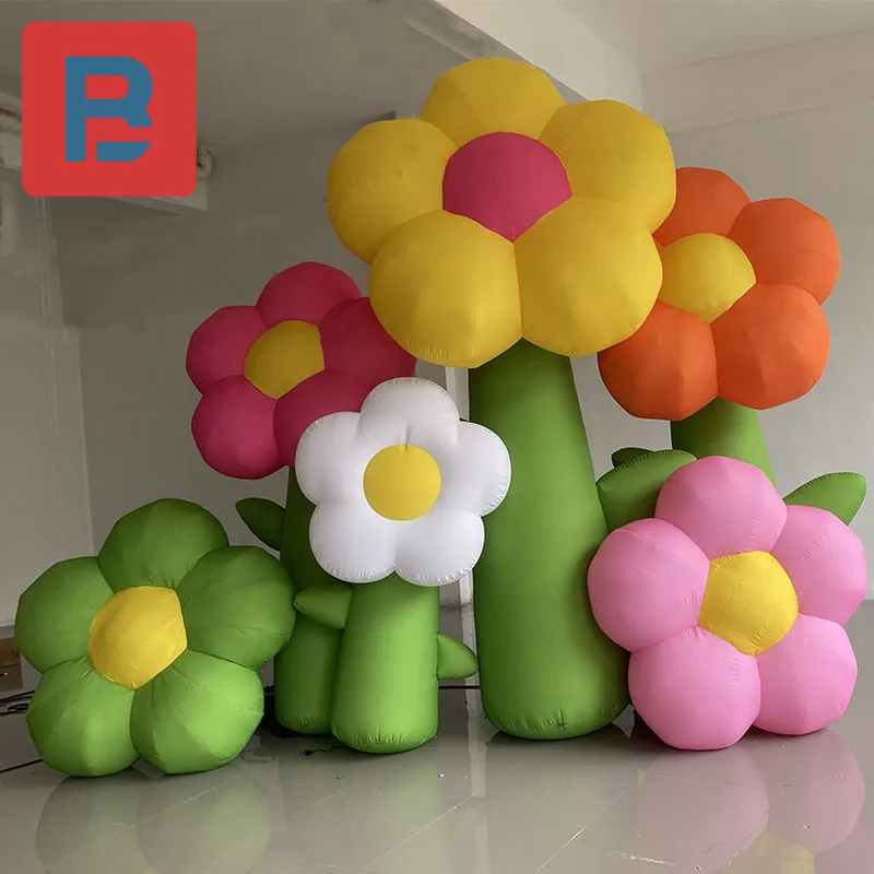 Inflatable flower model self-identified plant parent-offspring fair layout drainage