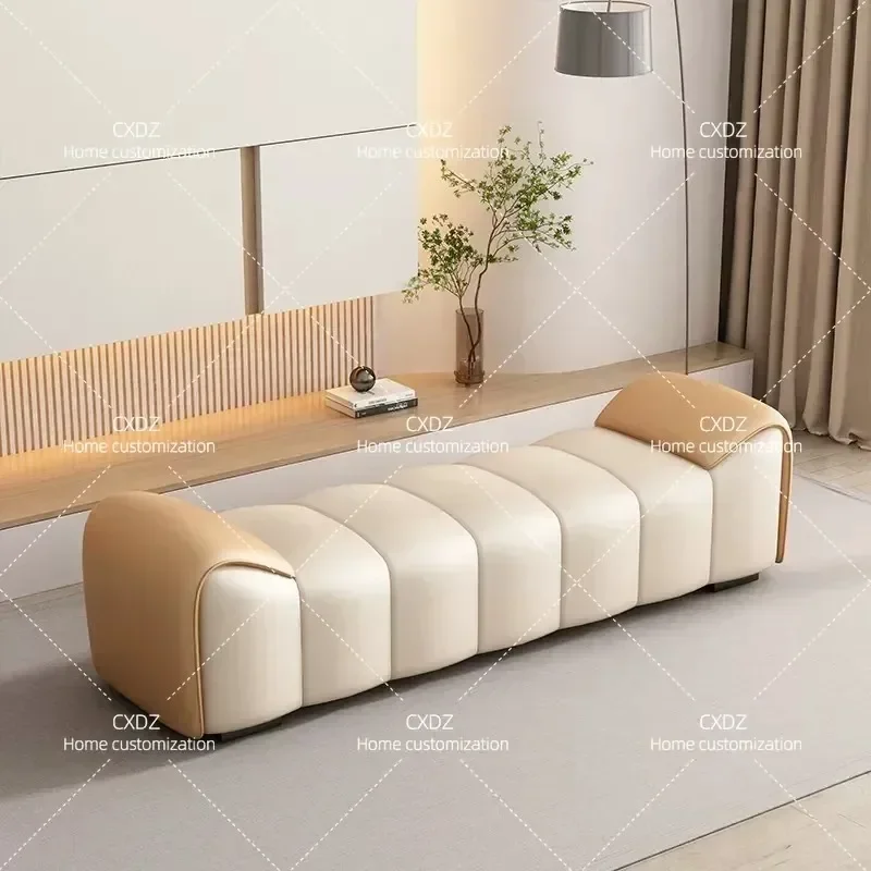 Light Luxury Bedside Stool Bedroom Cloakroom Changing Bench Living Room Sofa End Table Footrest Modern Home Furniture Decor