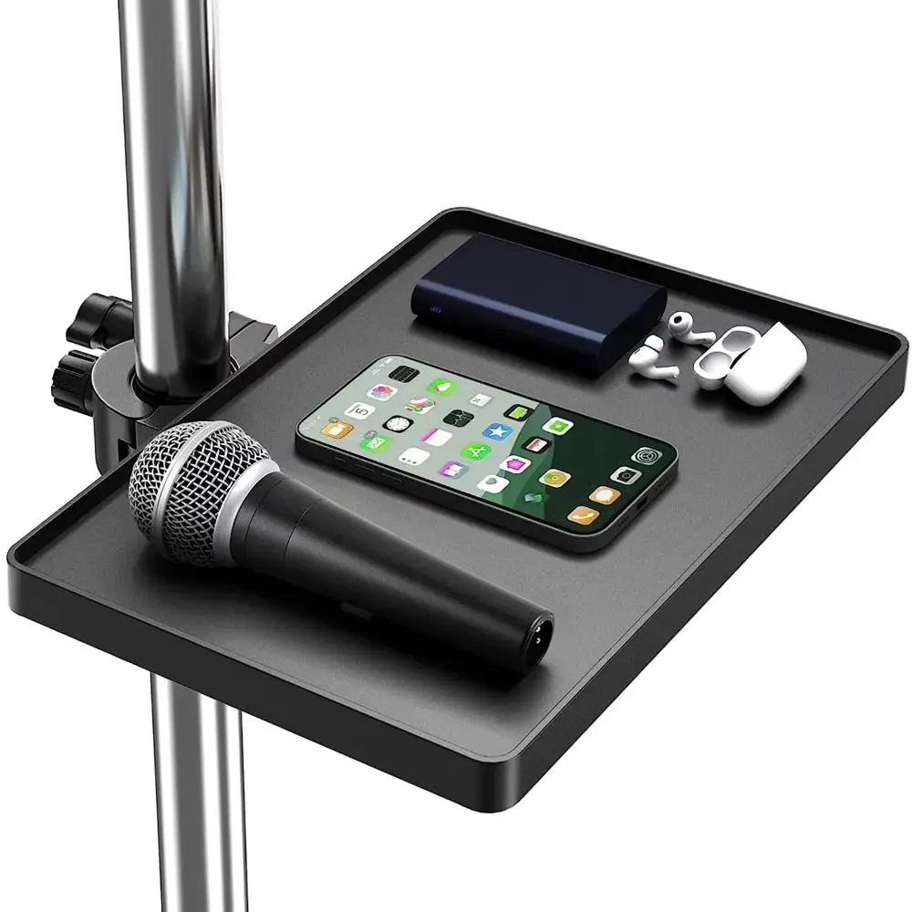 Portable Universal Microphone Stand Adjustable Clamp Soundcard Tray Sound Card Tray for Live Streaming