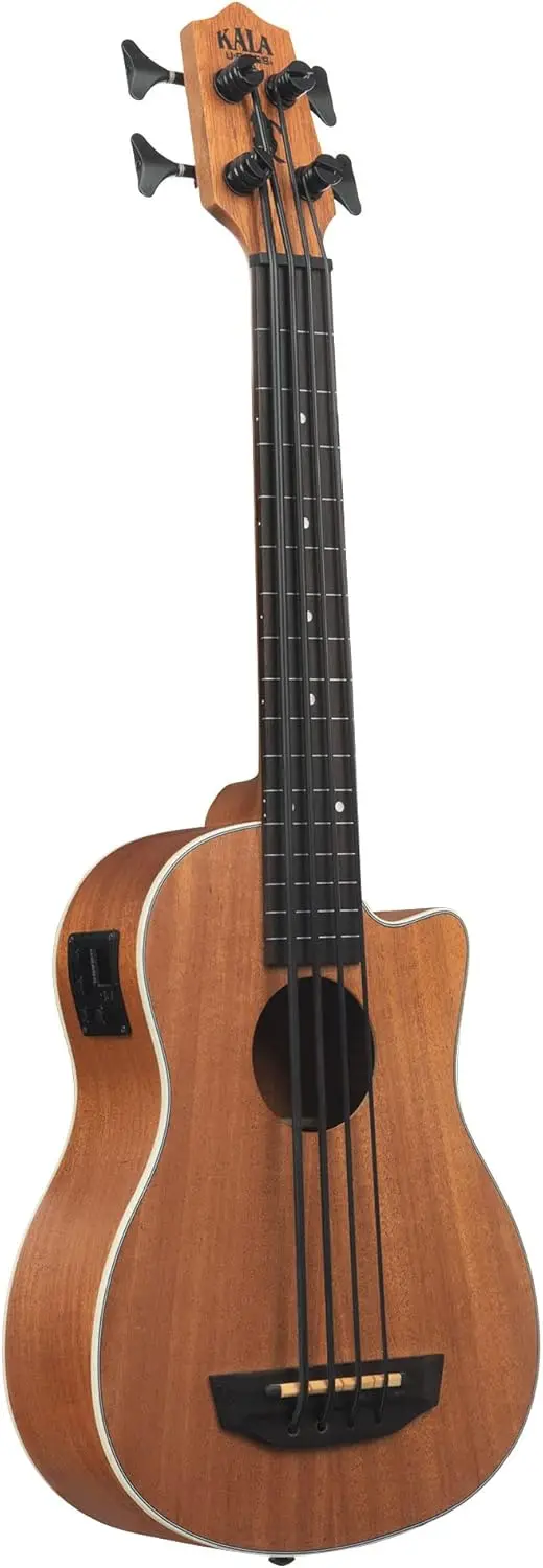 Brand Music Co., 4-String Ukulele, Right, Satin Mahogany (UBASS-Scout-FL)