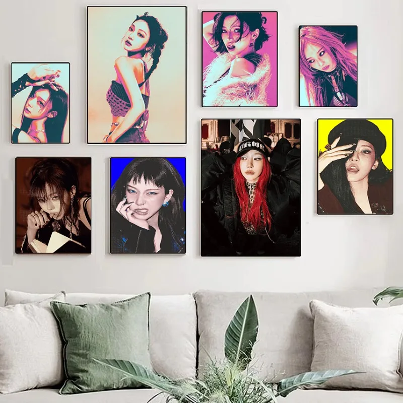 Rich Man Dirty Work Retro Album Concept Poster Chic Female Ningning Winter Canvas Wall Art Vintage Style Music Lover Home Decor