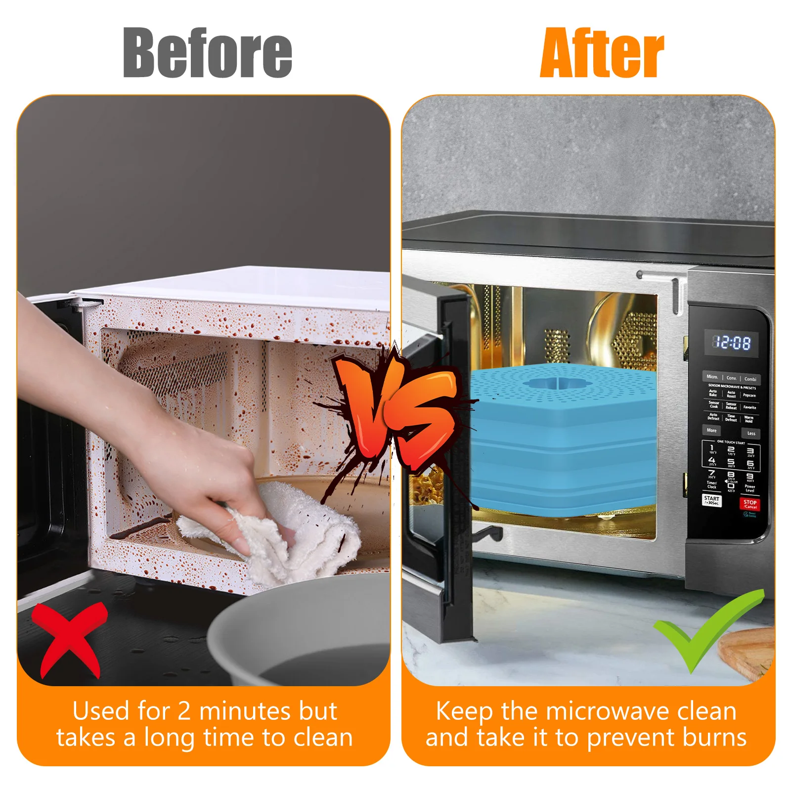 Microwave Splatter Cover Heating Folding Cover Fresh-keeping Cover Oil-proof Splash-proof Cover Cooking Lid Kitchen Tools
